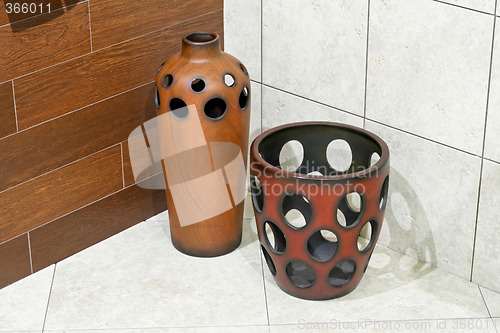 Image of Wooden vases