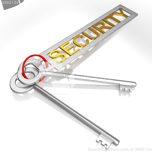 Image of Security Keys Shows Secure Locked And Safe