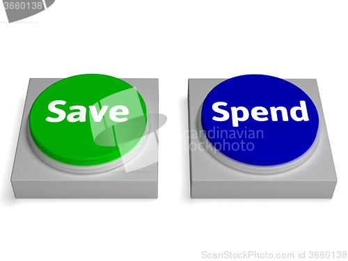 Image of Save Spend Buttons Shows Saving Or Spending