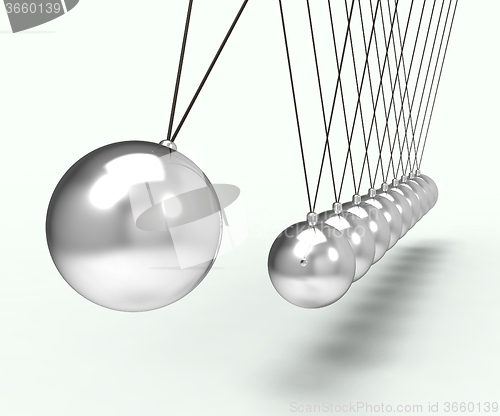 Image of Newton Cradle Shows Energy And Gravity