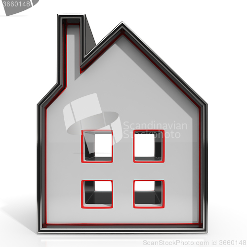 Image of House Icon Showing Home For Sale