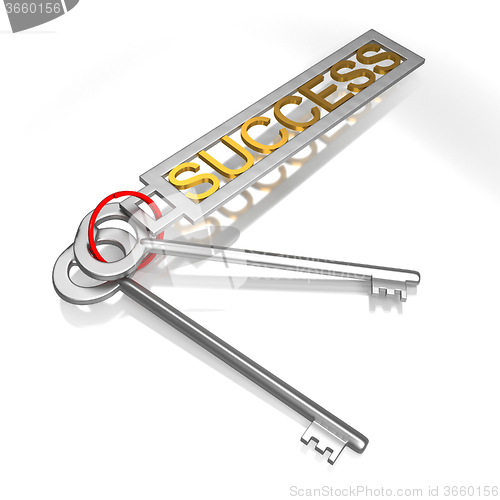 Image of Success Keys Shows Victory Achievement Or Successful