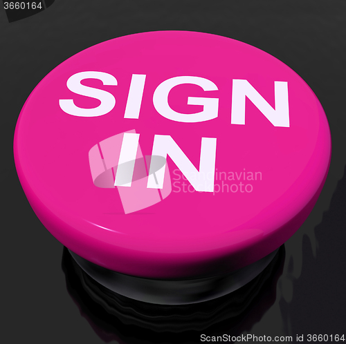 Image of Sign In Button Shows Website Logins And Signin