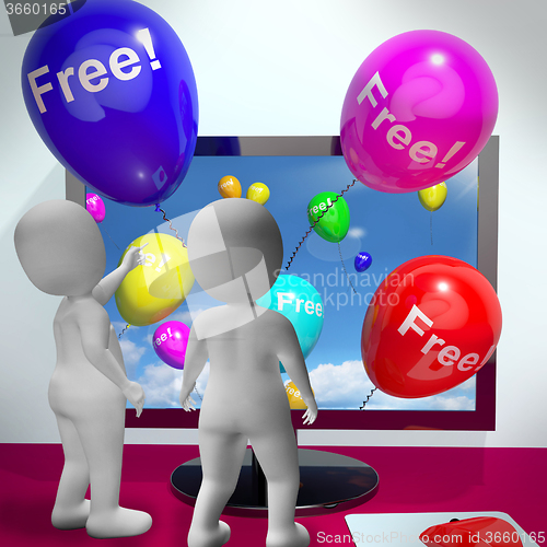 Image of Balloons With Free Showing Freebies and Promotions Online