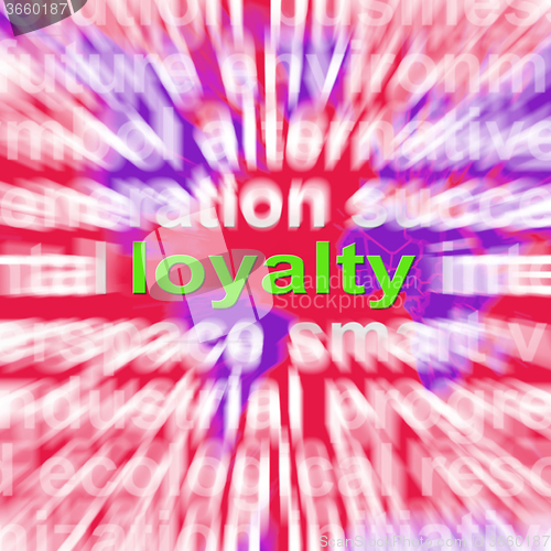 Image of Loyalty Word Cloud Shows Customer Trust Allegiance And Devotion