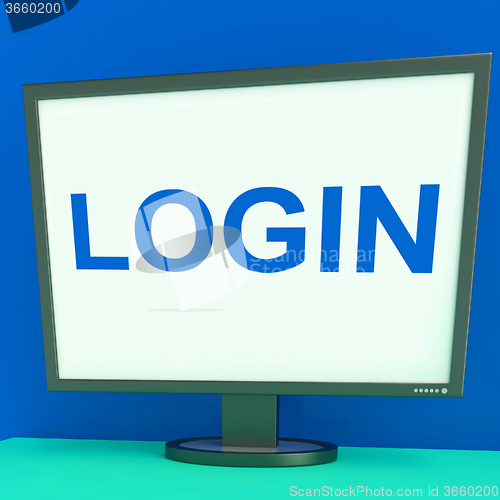 Image of Log In Screen Shows Website Internet Login Security