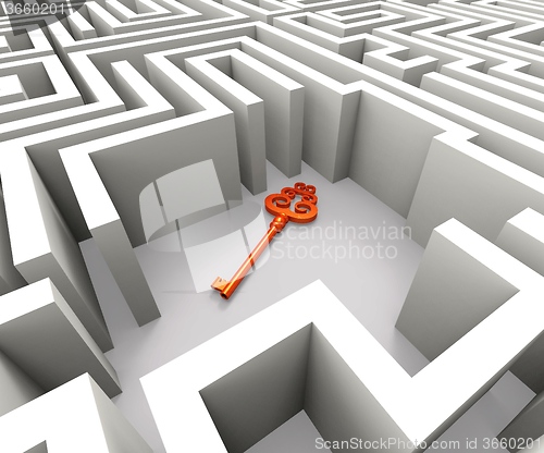 Image of Lost Key In Maze Shows Security Solution