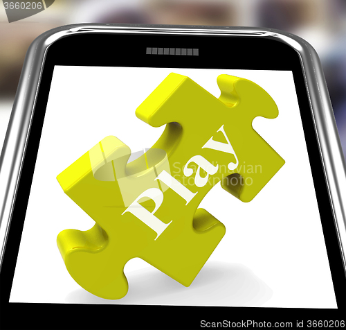 Image of Play Smartphone Means Fun And Games On Web