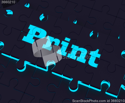 Image of Print Key Shows Printer Printing Copying Or Printout