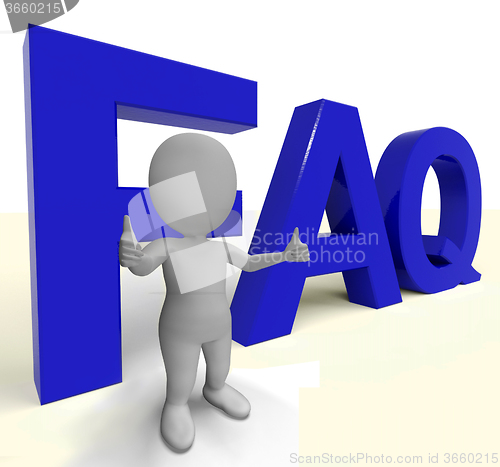 Image of Faq Word As Sign For Information Or Assisting