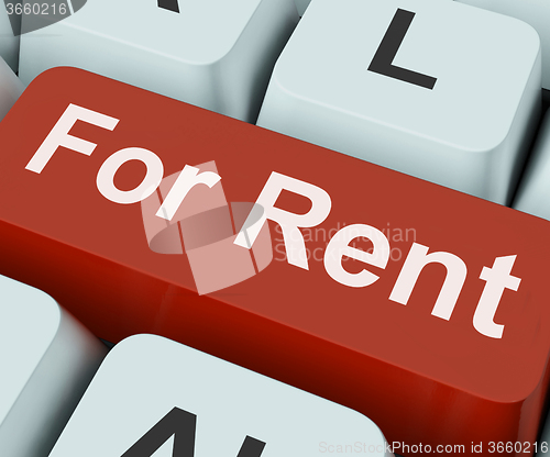 Image of For Rent Key Means Lease Or Rental\r