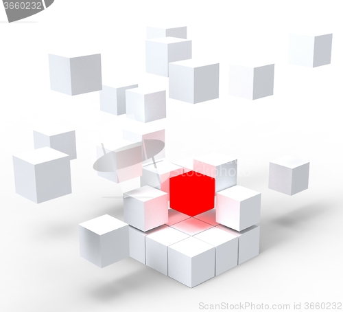 Image of Unique Red Block Shows Standing Out