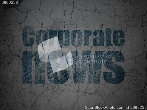 Image of News concept: Corporate News on grunge wall background