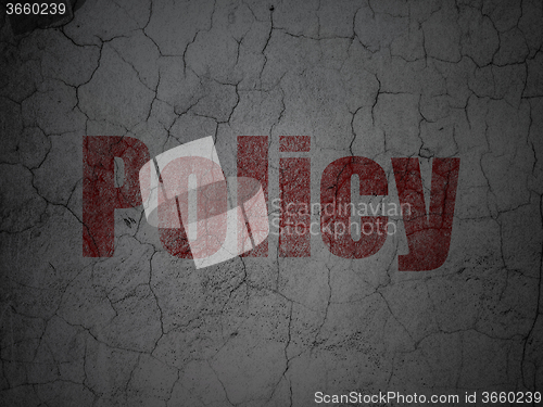 Image of Insurance concept: Policy on grunge wall background