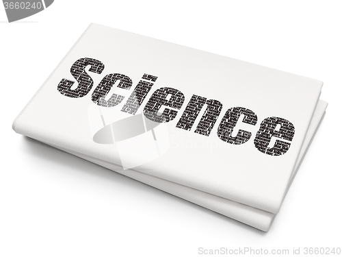 Image of Science concept: Science on Blank Newspaper background