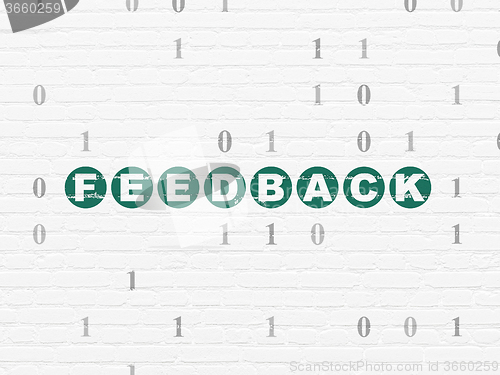Image of Business concept: Feedback on wall background