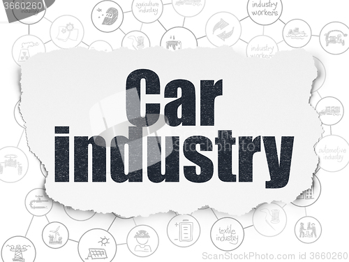 Image of Industry concept: Car Industry on Torn Paper background