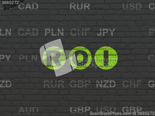 Image of Business concept: ROI on wall background