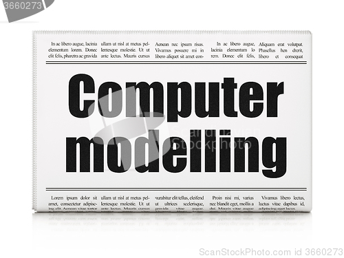 Image of Science concept: newspaper headline Computer Modelling