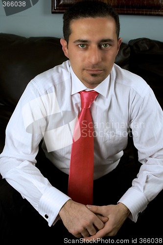 Image of Businessman Looking at the Camera