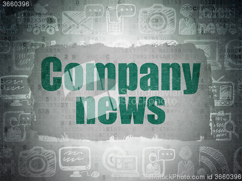 Image of News concept: Company News on Digital Paper background