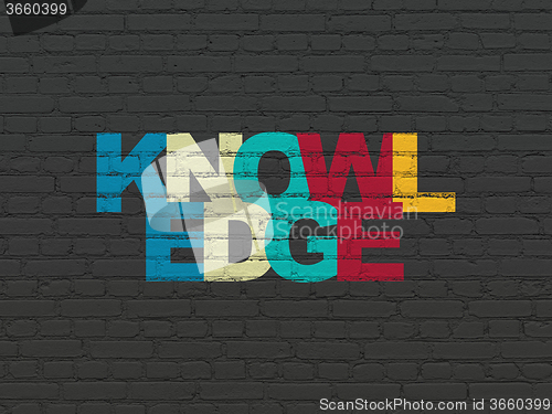 Image of Education concept: Knowledge on wall background