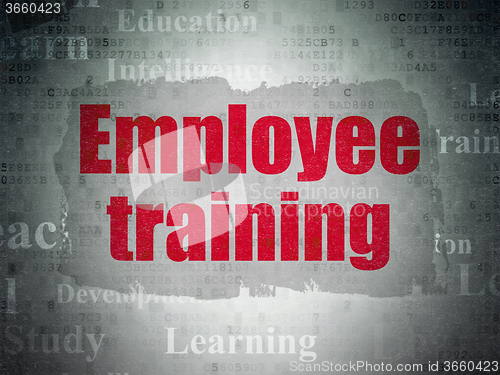 Image of Education concept: Employee Training on Digital Paper background