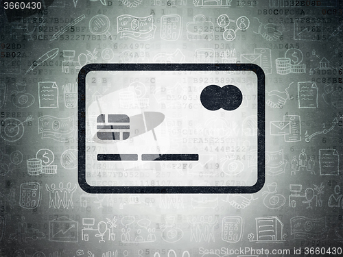 Image of Finance concept: Credit Card on Digital Paper background