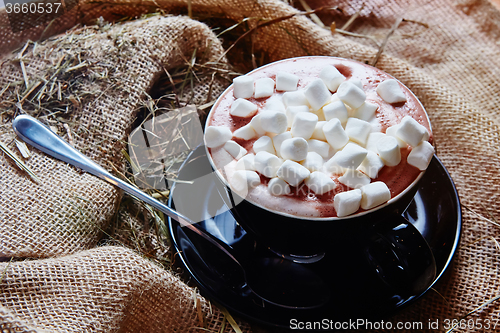 Image of Cup of cocoa with marshmallows