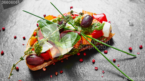 Image of Bruschetta with roasted pumpkin