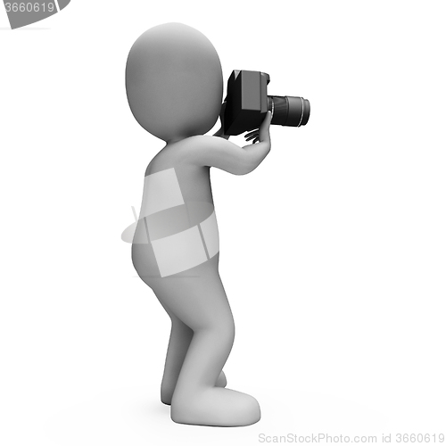 Image of Digital Photo Character Shows Snapshot Dslr And Photography