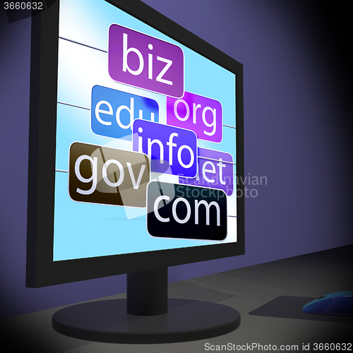 Image of Domains On Monitors Showing Websites Browsing