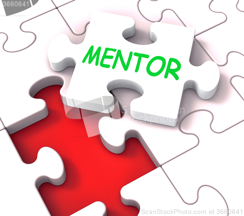 Image of Mentor Puzzle Shows Advice Mentoring Mentorship And Mentors