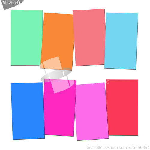 Image of Four Blank Paper Slips Show Copyspace For 4 Letter Words