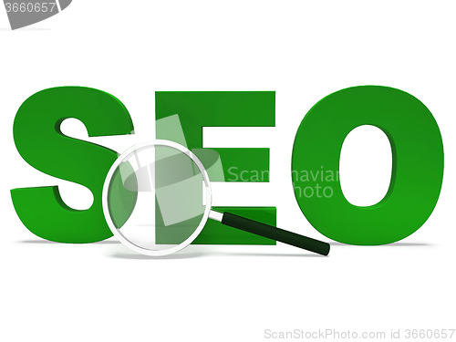 Image of Seo Word Shows Search Engine Optimization Websites Online