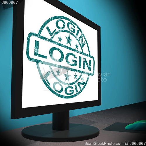 Image of Login Screen Shows Web Internet Log In Security