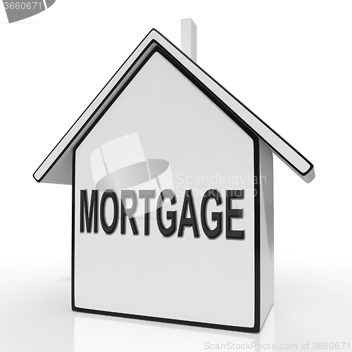 Image of Mortgage House Shows Property Loans And Repayments