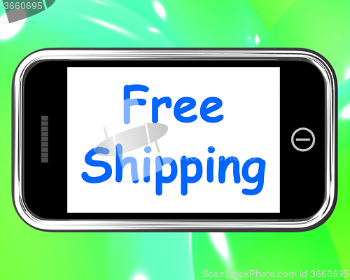 Image of Free Shipping On Phone Shows No Charge Or Gratis Deliver