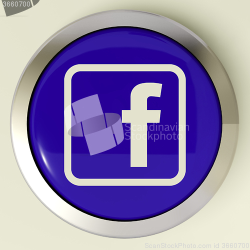 Image of Facebook Button Means Connect To Face Book