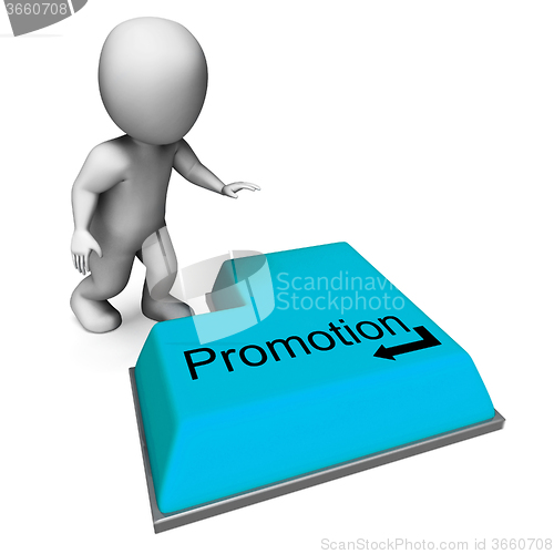 Image of Promotion Key Shows Higher And Better Job Position