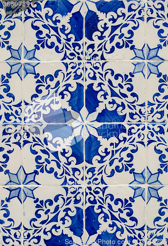 Image of Traditional Portuguese glazed tiles