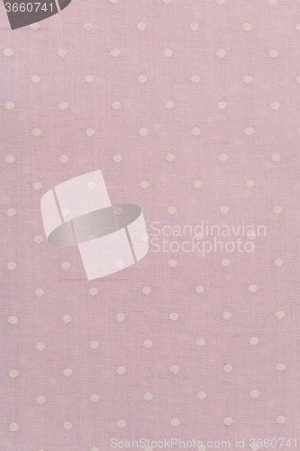 Image of Pink and white spot pattern fabric
