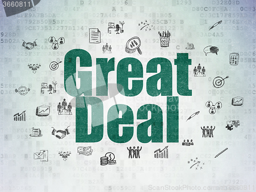 Image of Finance concept: Great Deal on Digital Paper background