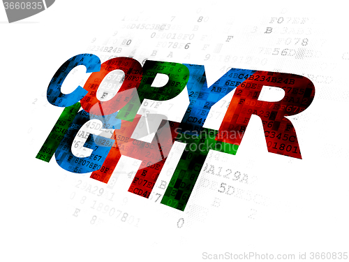 Image of Law concept: Copyright on Digital background