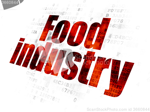 Image of Industry concept: Food Industry on Digital background