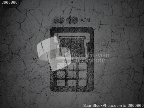 Image of Banking concept: ATM Machine on grunge wall background