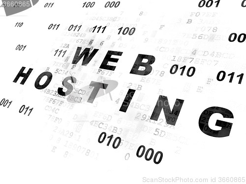 Image of Web design concept: Web Hosting on Digital background