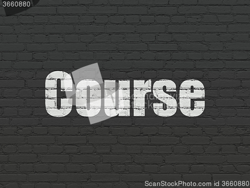 Image of Learning concept: Course on wall background