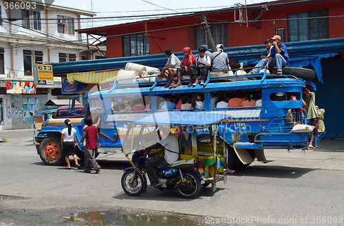 Image of Crowded Philippine Jeepney.