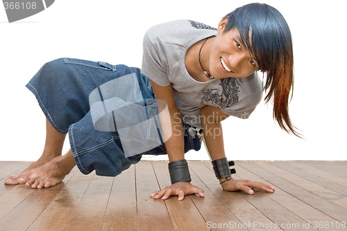 Image of Asian teen emo break dancer